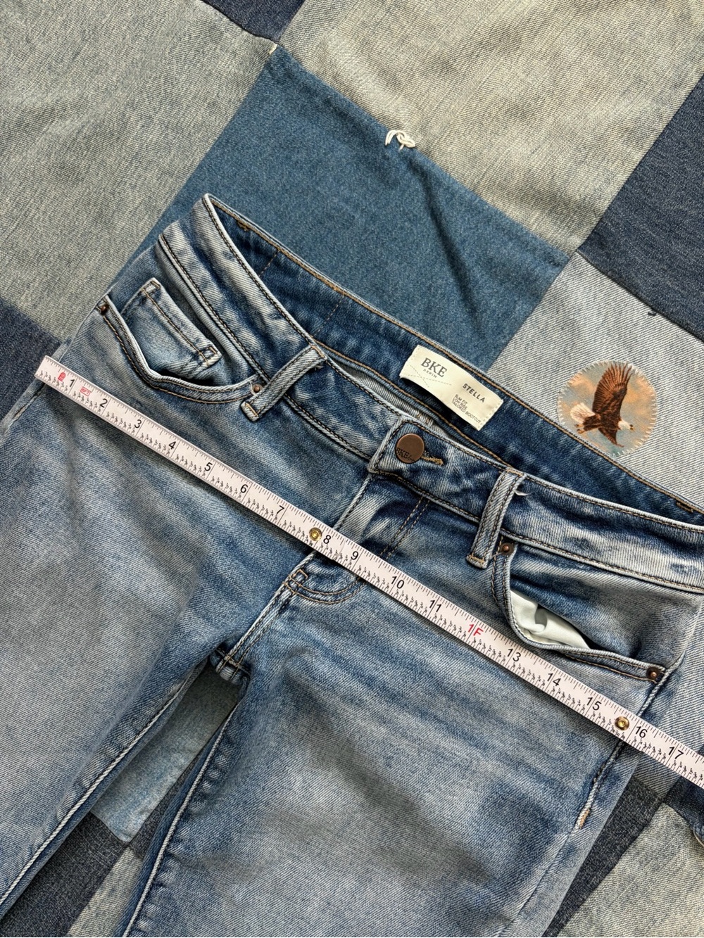 BKE Low Rise Bootcut Stella Jeans Faded Denim Slim Fit Tailored Bootcut 29x33 - Picture 7 of 10